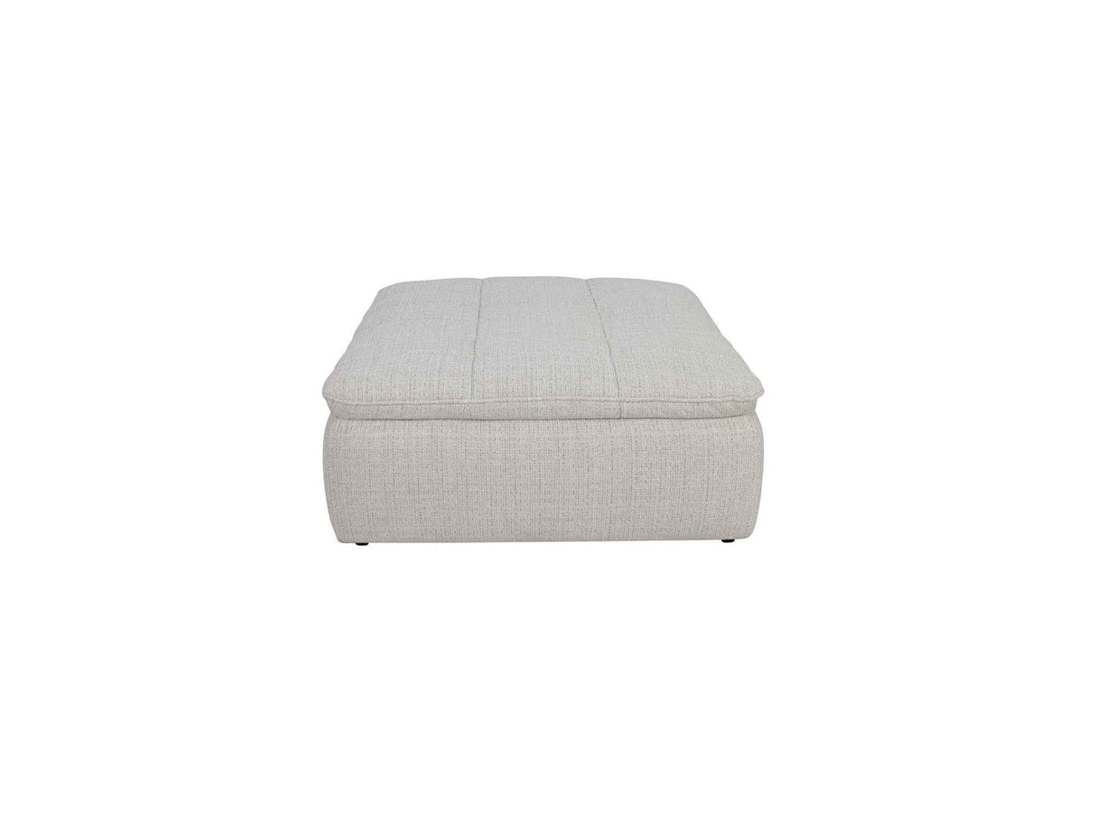 Lino Textured Oat Ottoman by Moe's Home at Eve Furniture