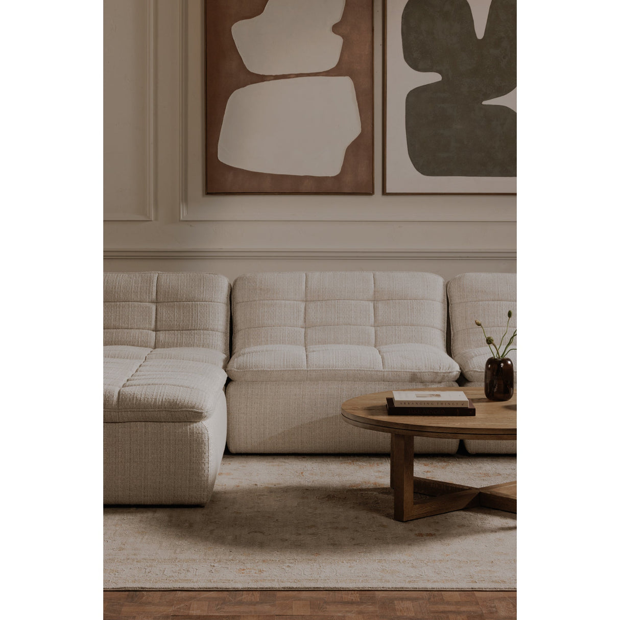 Lino Textured Oat Slipper Chair by Moe's Home at Eve Furniture