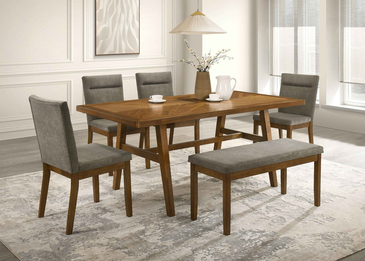 Linus Brown/Gray Dining Room Set by Crown Mark at Eve Furniture