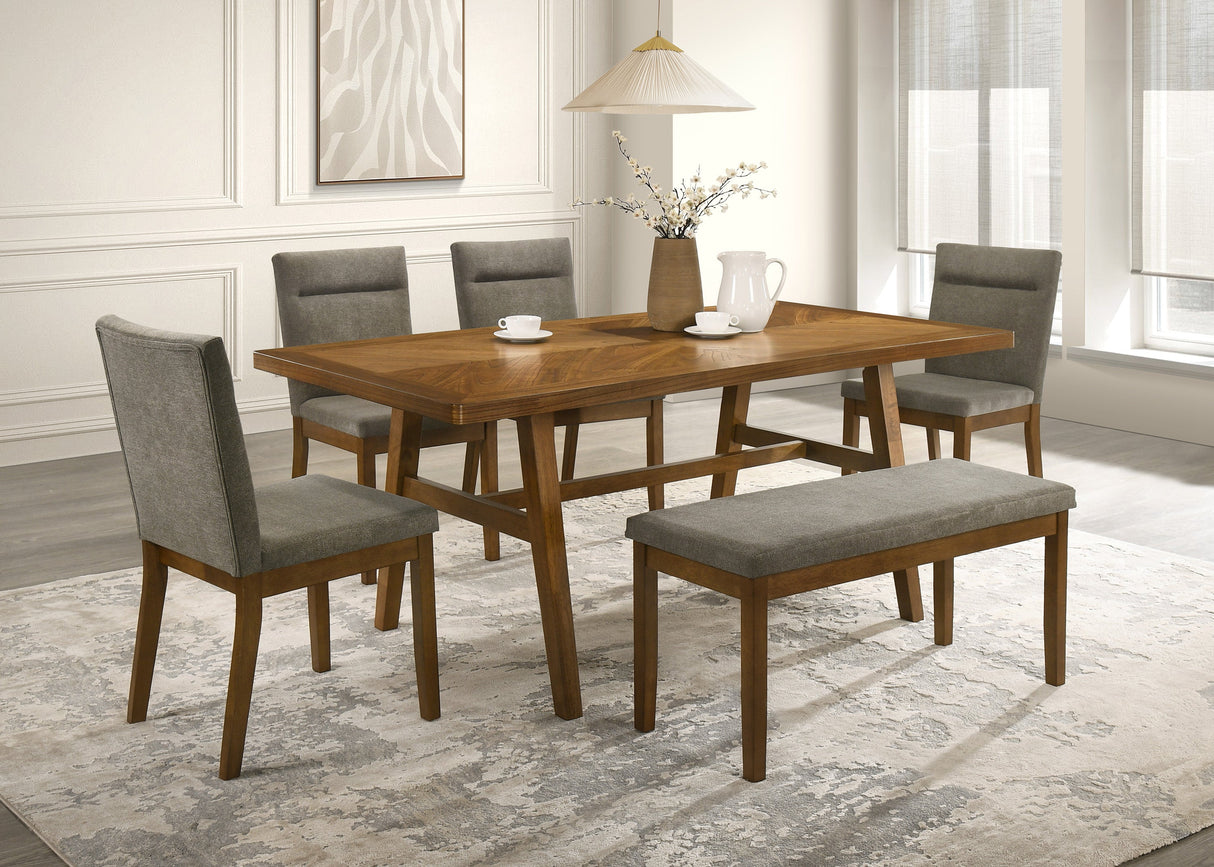 Linus Brown/Gray Side Chair, Set of 2 by Crown Mark at Eve Furniture