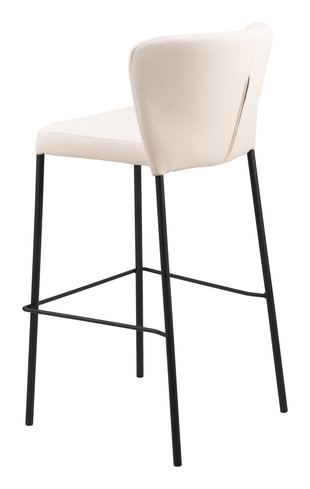 Linz Cream Barstool (Set of 2) by Zuomod at Eve Furniture
