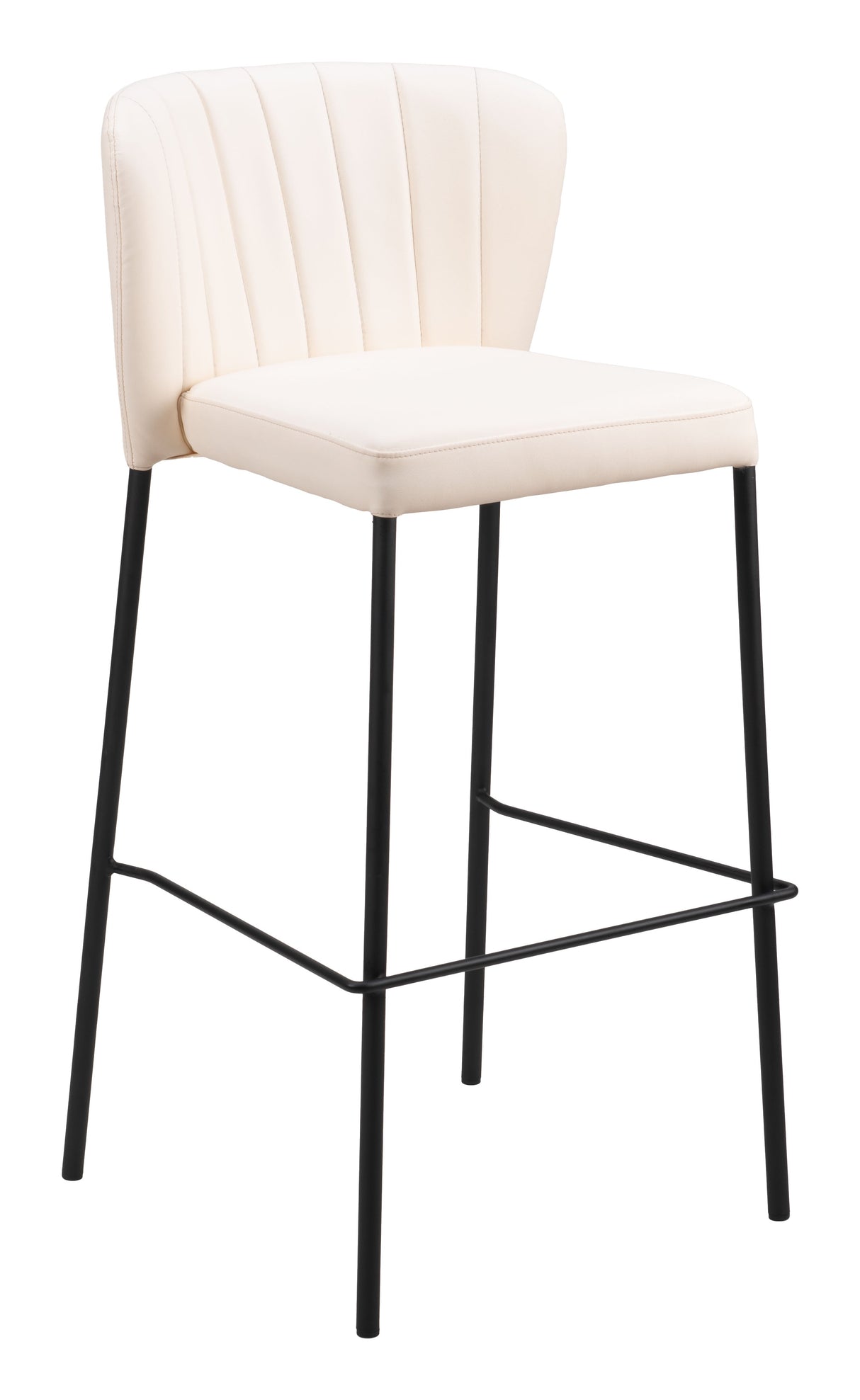 Linz Cream Barstool (Set of 2) by Zuomod at Eve Furniture