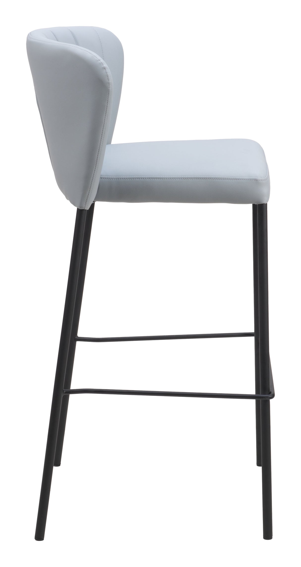 Linz Gray Barstool (Set of 2) by Zuomod at Eve Furniture