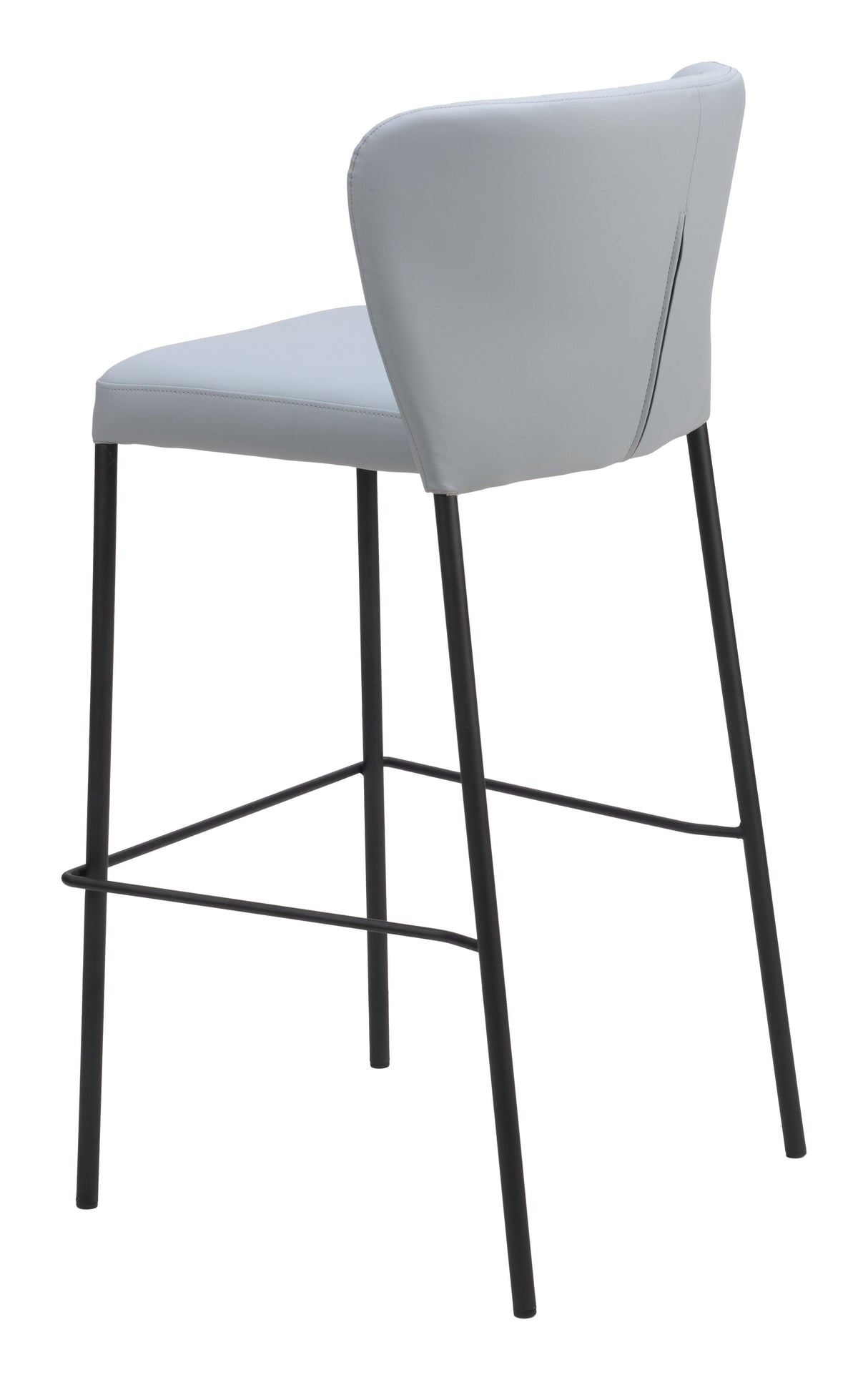 Linz Gray Barstool (Set of 2) by Zuomod at Eve Furniture