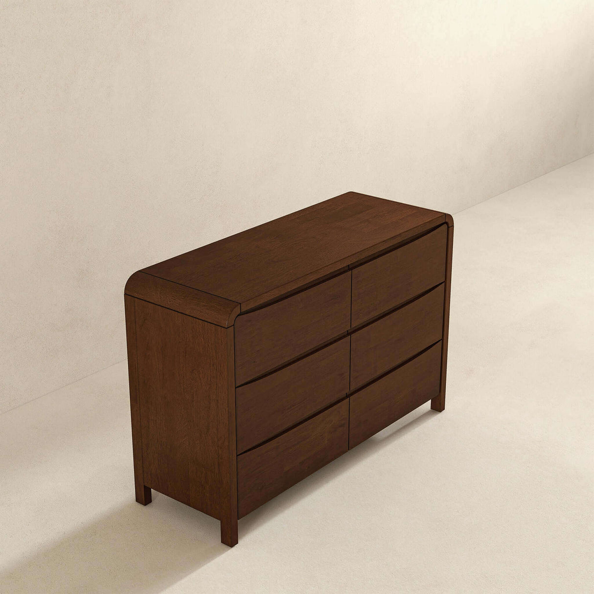 Lionel Mid Century Modern Solid Wood 6-Drawer Dresser by Ashcroft Imports at Eve Furniture