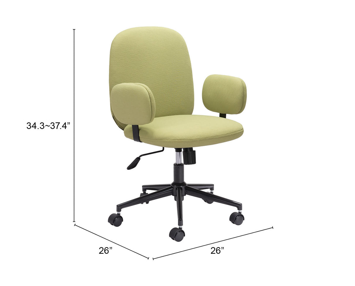 Lionel Olive Green Office Chair by Zuomod at Eve Furniture