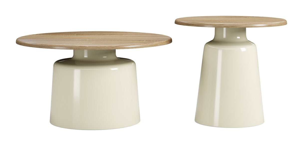 Lireen Natural & Ivory Coffee Table Set (2-Piece) by Zuomod at Eve Furniture