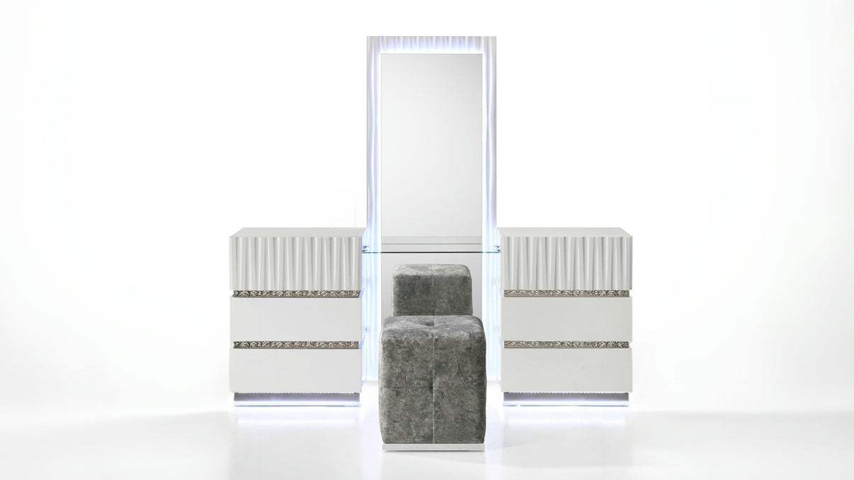 Lisbon White Vanity Set by New Era Innovations at Eve Furniture
