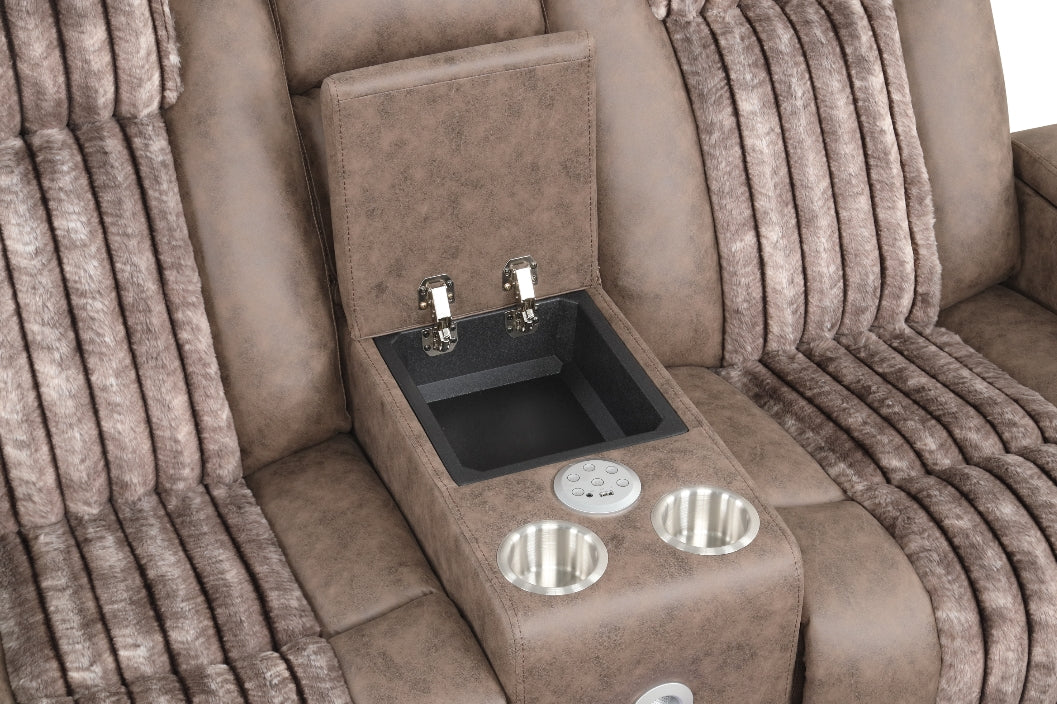 Lita Brown Reclining Living Room Set by New Era Innovations at Eve Furniture