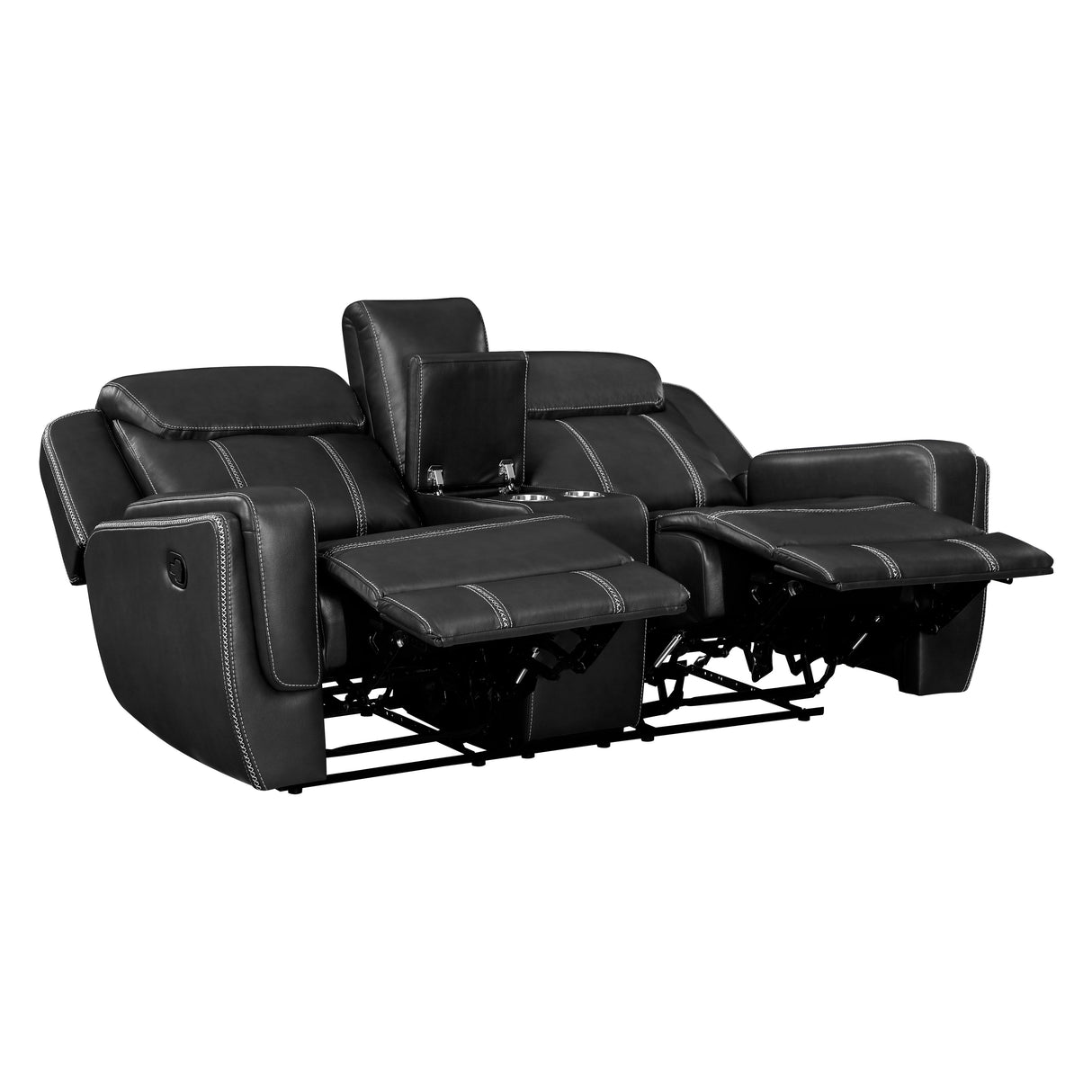 Littleton Black Double Reclining Living Room Set by Homelegance at Eve Furniture