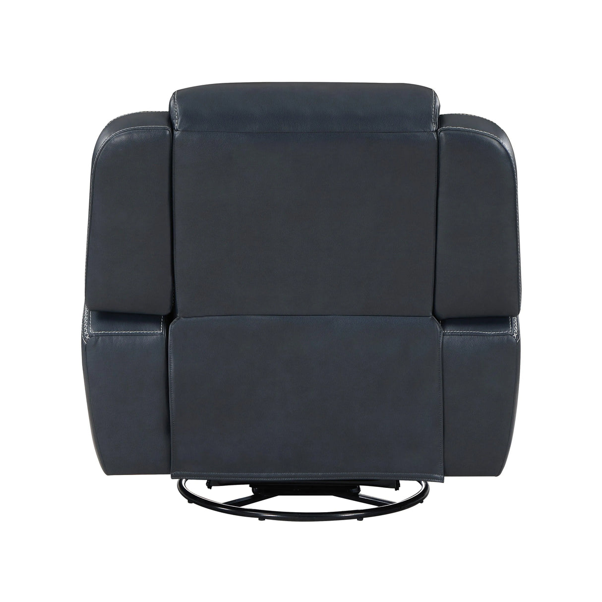 Littleton Blue Swivel Glider Reclining Chair by Homelegance at Eve Furniture