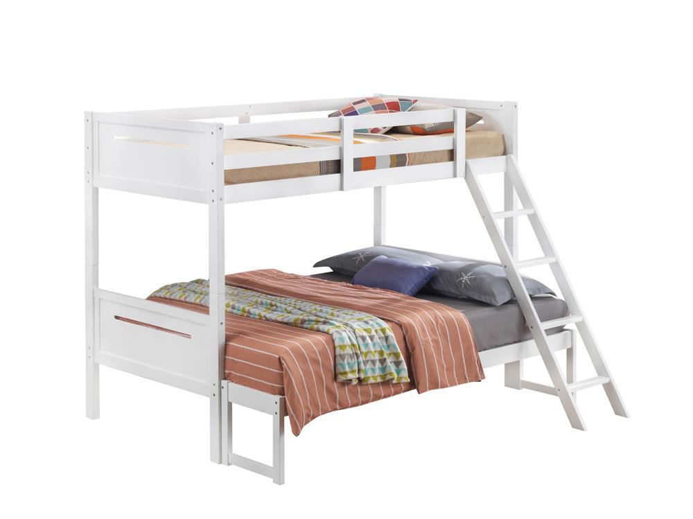 Littleton White Twin/Full Bunk Bed by Coaster at Eve Furniture