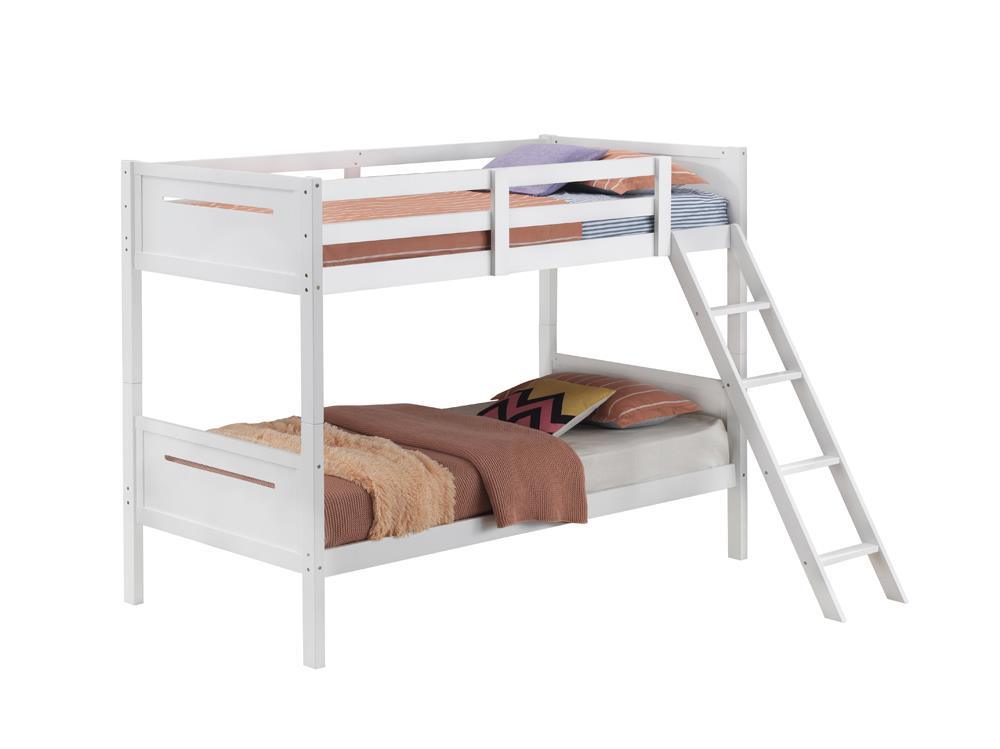 Littleton White Twin/Twin Bunk Bed by Coaster at Eve Furniture