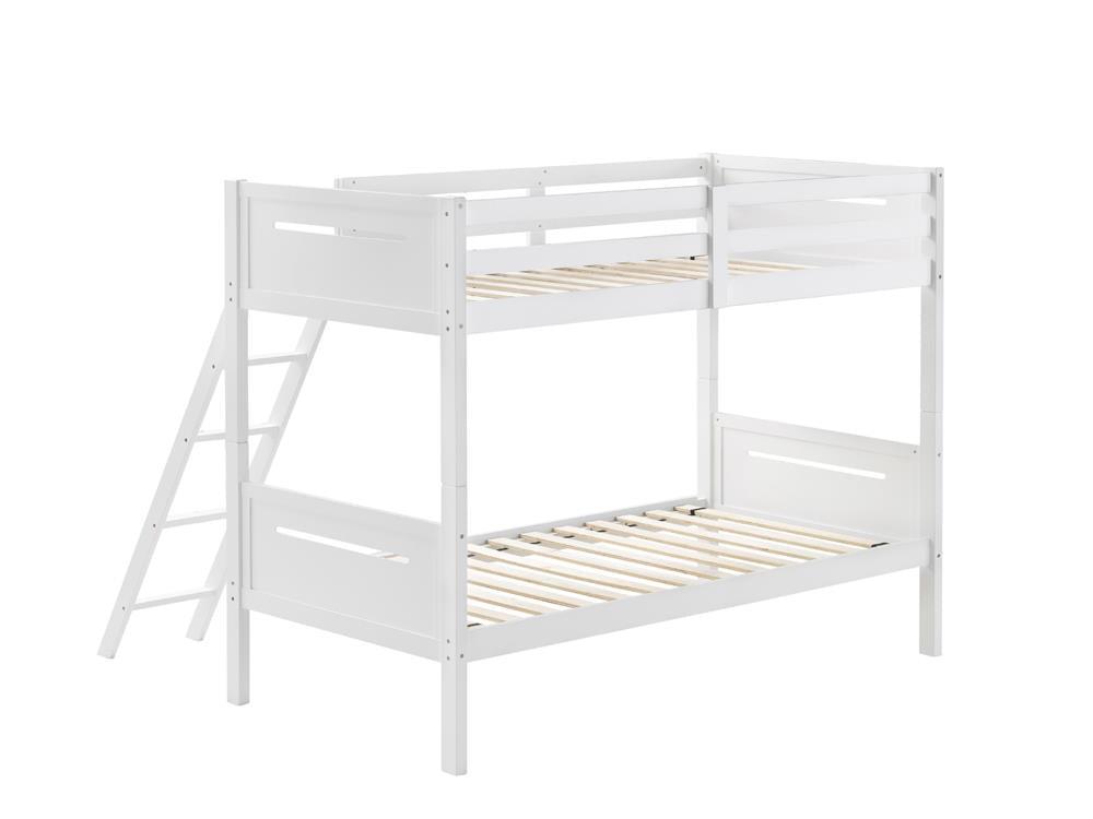 Littleton White Twin/Twin Bunk Bed by Coaster at Eve Furniture