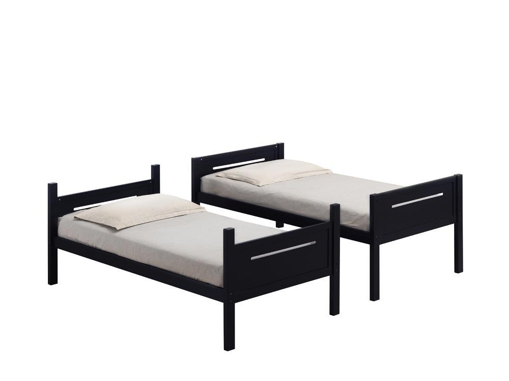 Littleton Black Twin/Twin Bunk Bed by Coaster at Eve Furniture