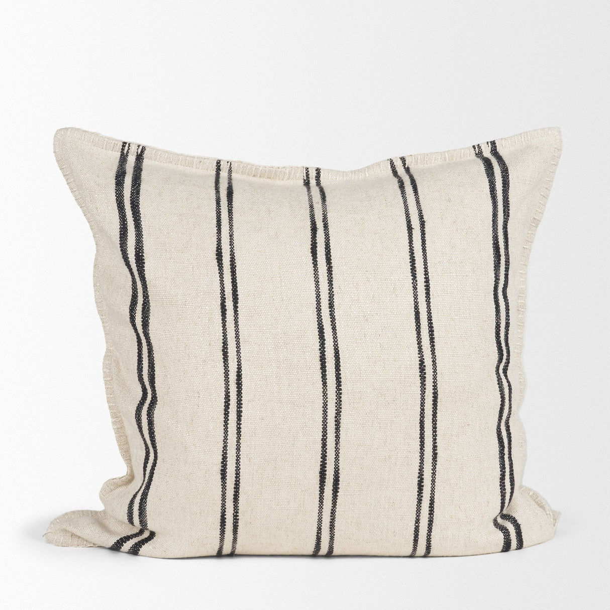 Liv 22x22 Cream w/ Black Stripes Decorative Pillow Cover by Mercana at Eve Furniture