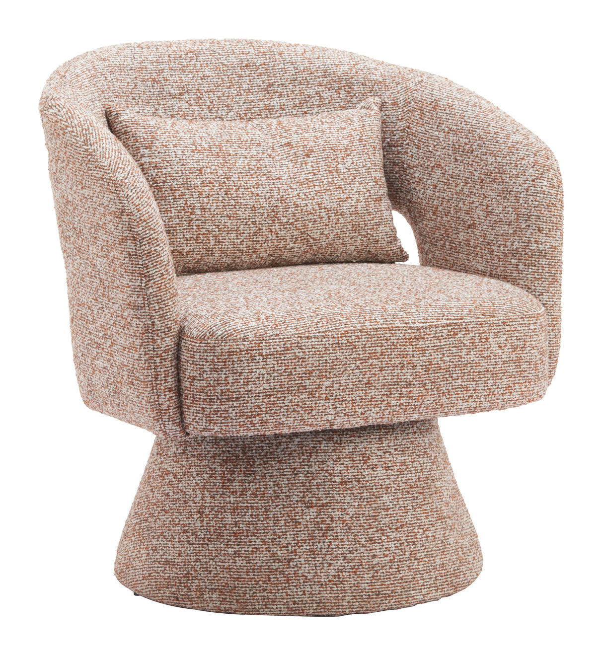 Liva Frosty Brown Swivel Chair by Zuomod at Eve Furniture