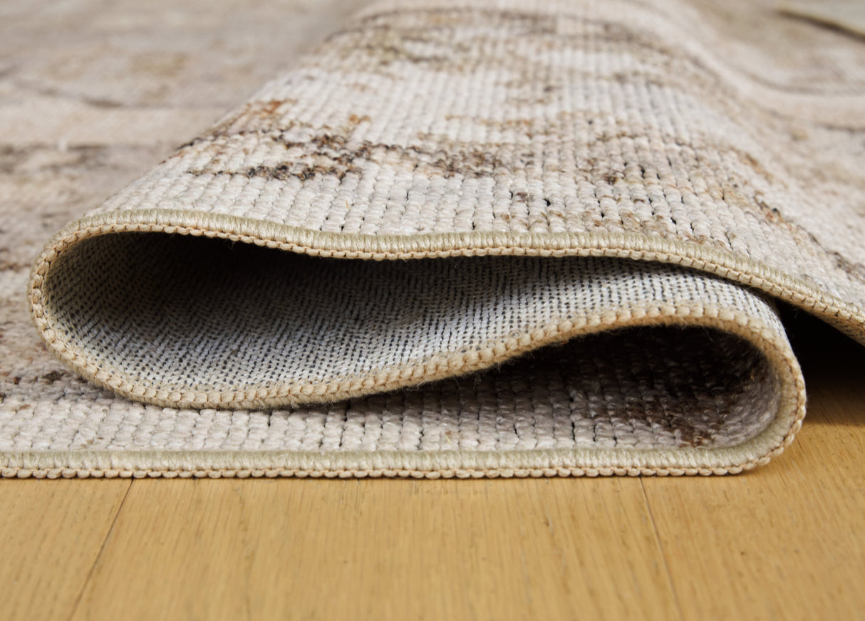Livdon Brown/Beige/Gray Washable Medium Rug by Ashley at Eve Furniture
