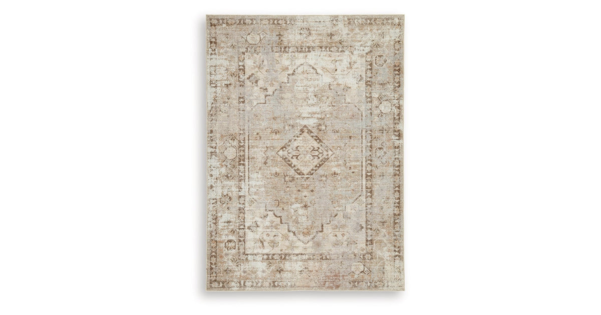 Livdon Brown/Beige/Gray Washable Medium Rug by Ashley at Eve Furniture