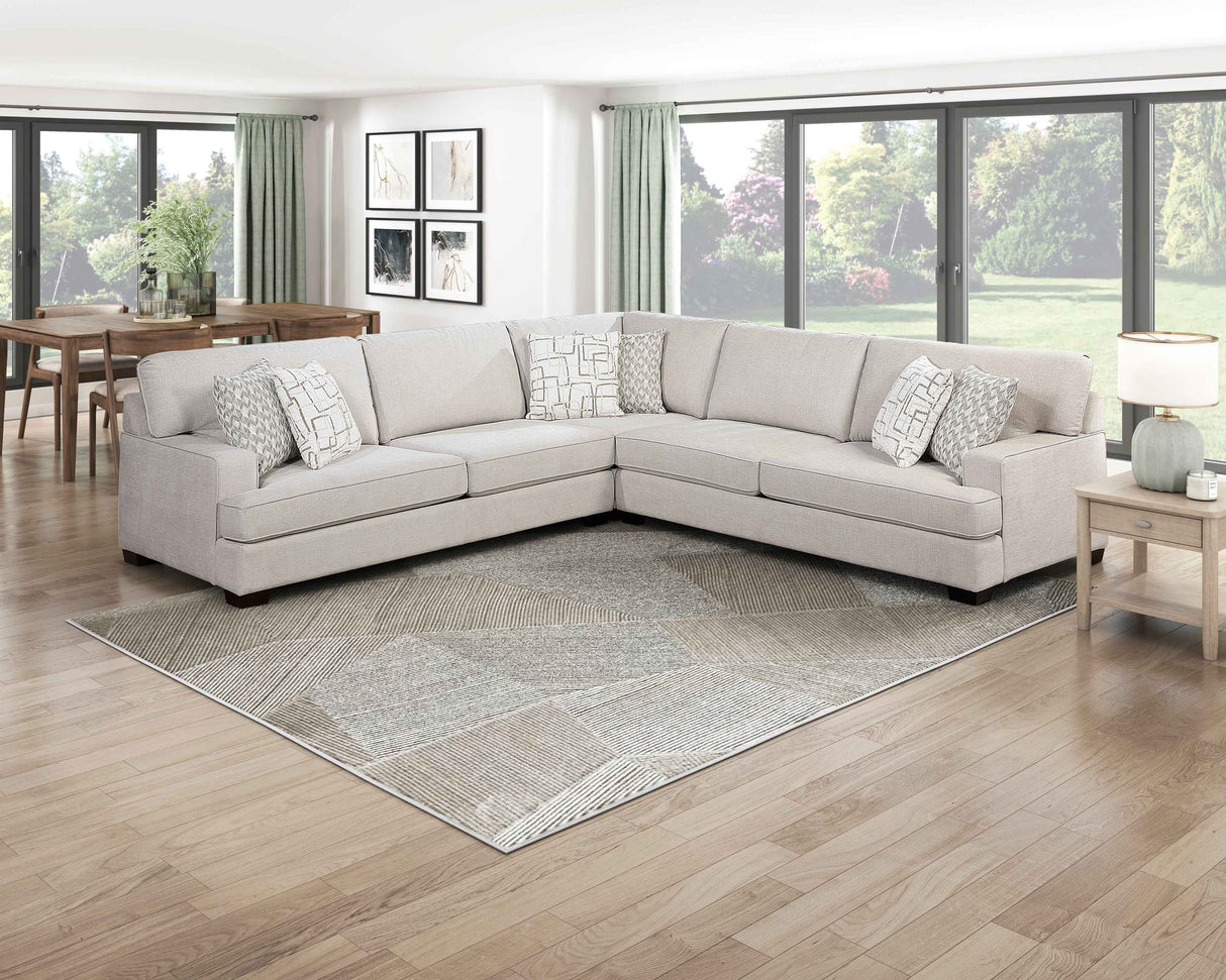 Livia Beige 3-Piece Sectional by Homelegance at Eve Furniture