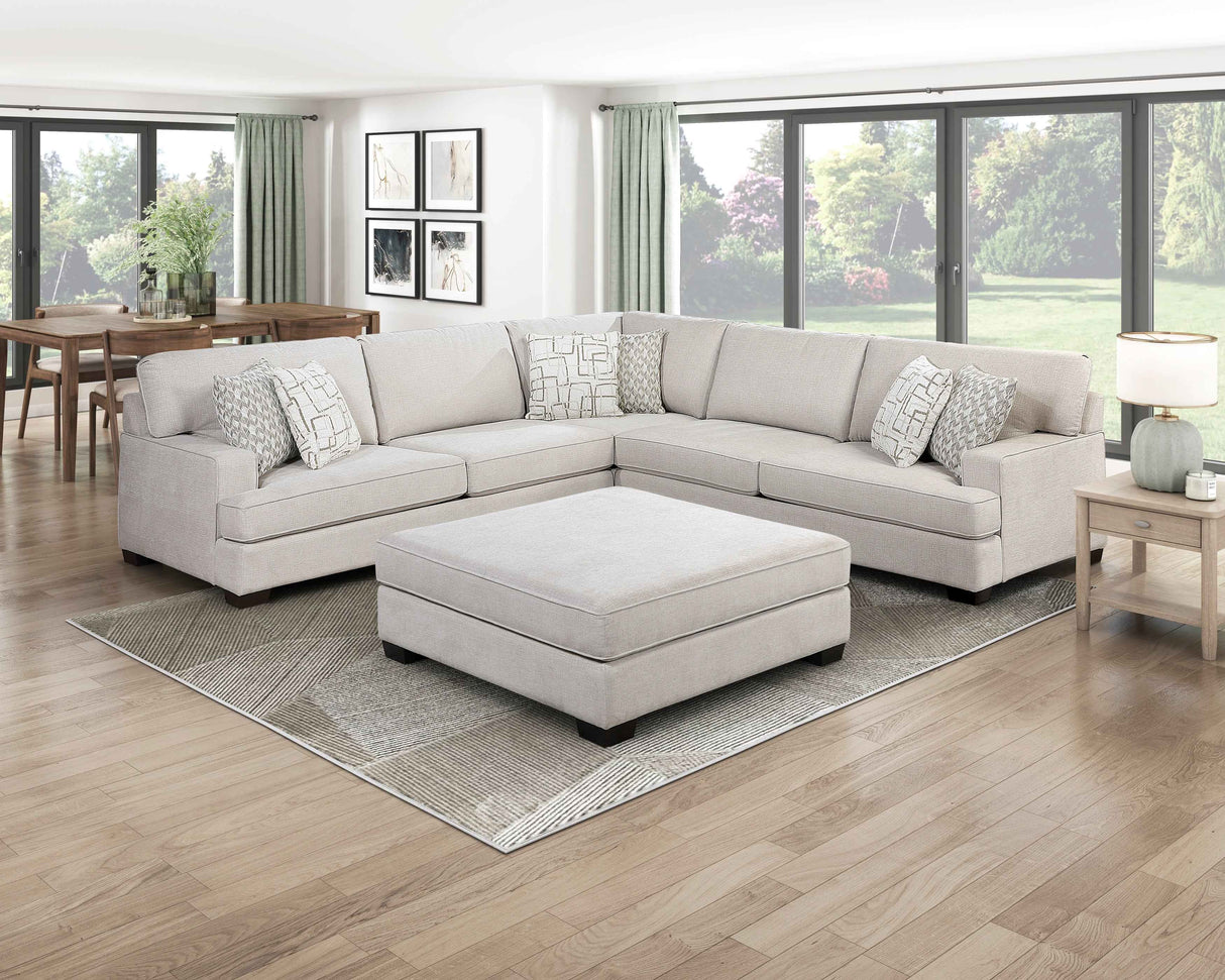 Livia Beige 3-Piece Sectional by Homelegance at Eve Furniture