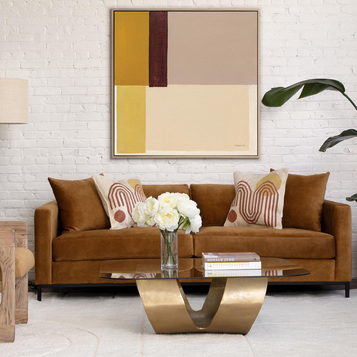 Livianna Coffee Table, Antique Brass by Dovetail at Eve Furniture