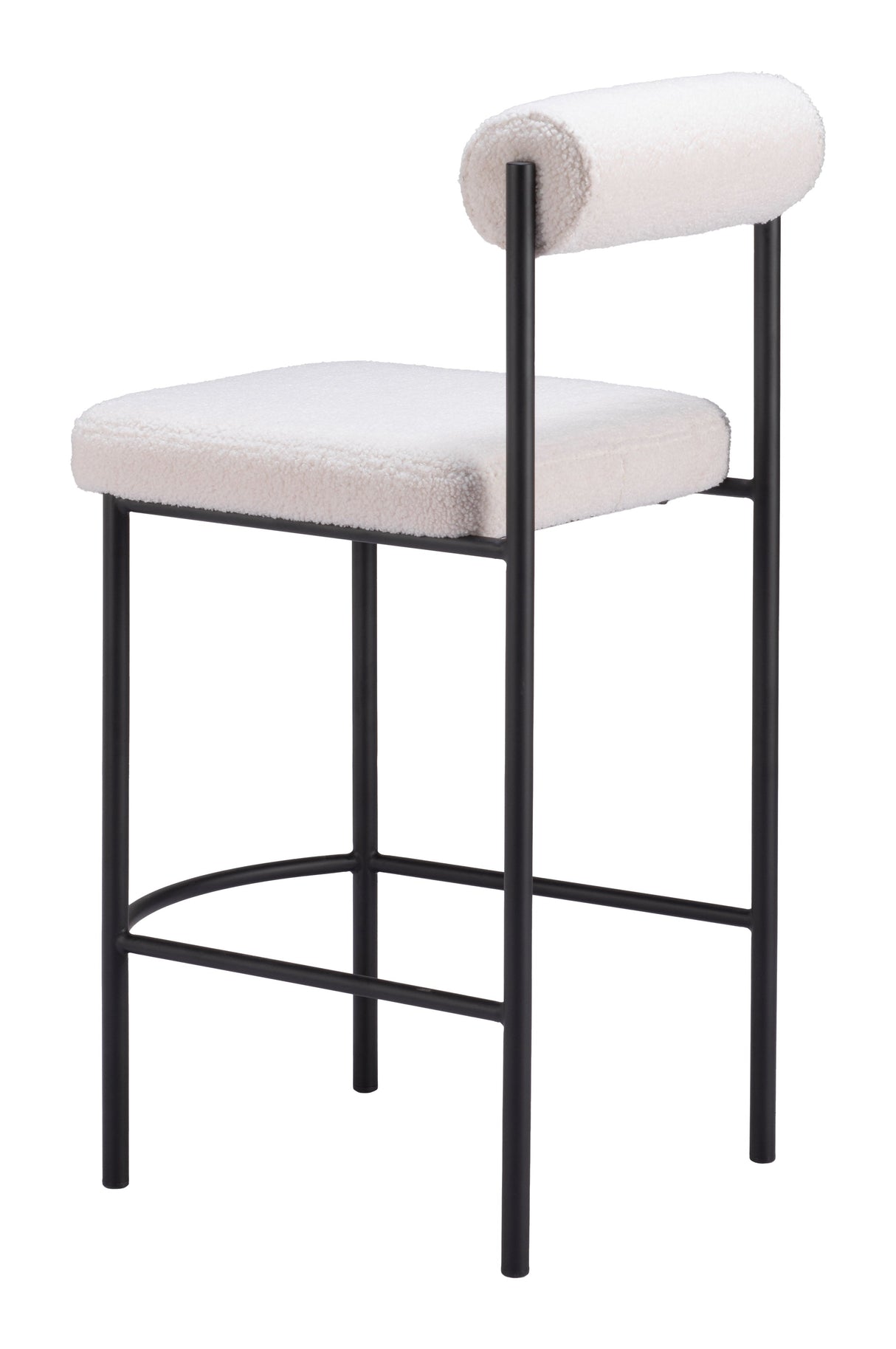 Livorno Ivory Counter Stool (Set of 2) by Zuomod at Eve Furniture