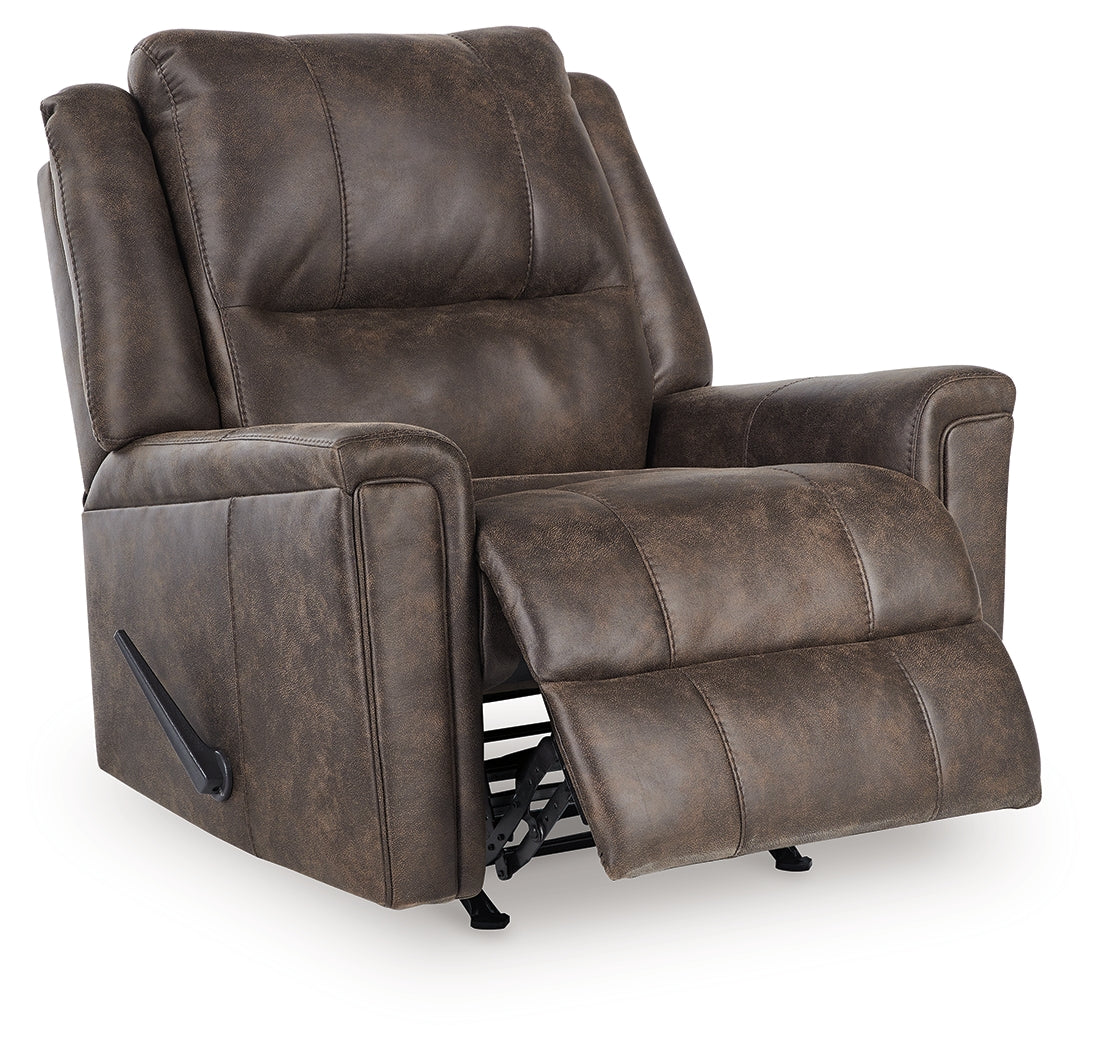 Lixtowel Walnut Recliner by Ashley at Eve Furniture