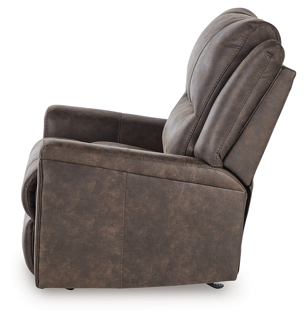 Lixtowel Walnut Recliner by ASHLEY FURNITURE at Eve Furniture