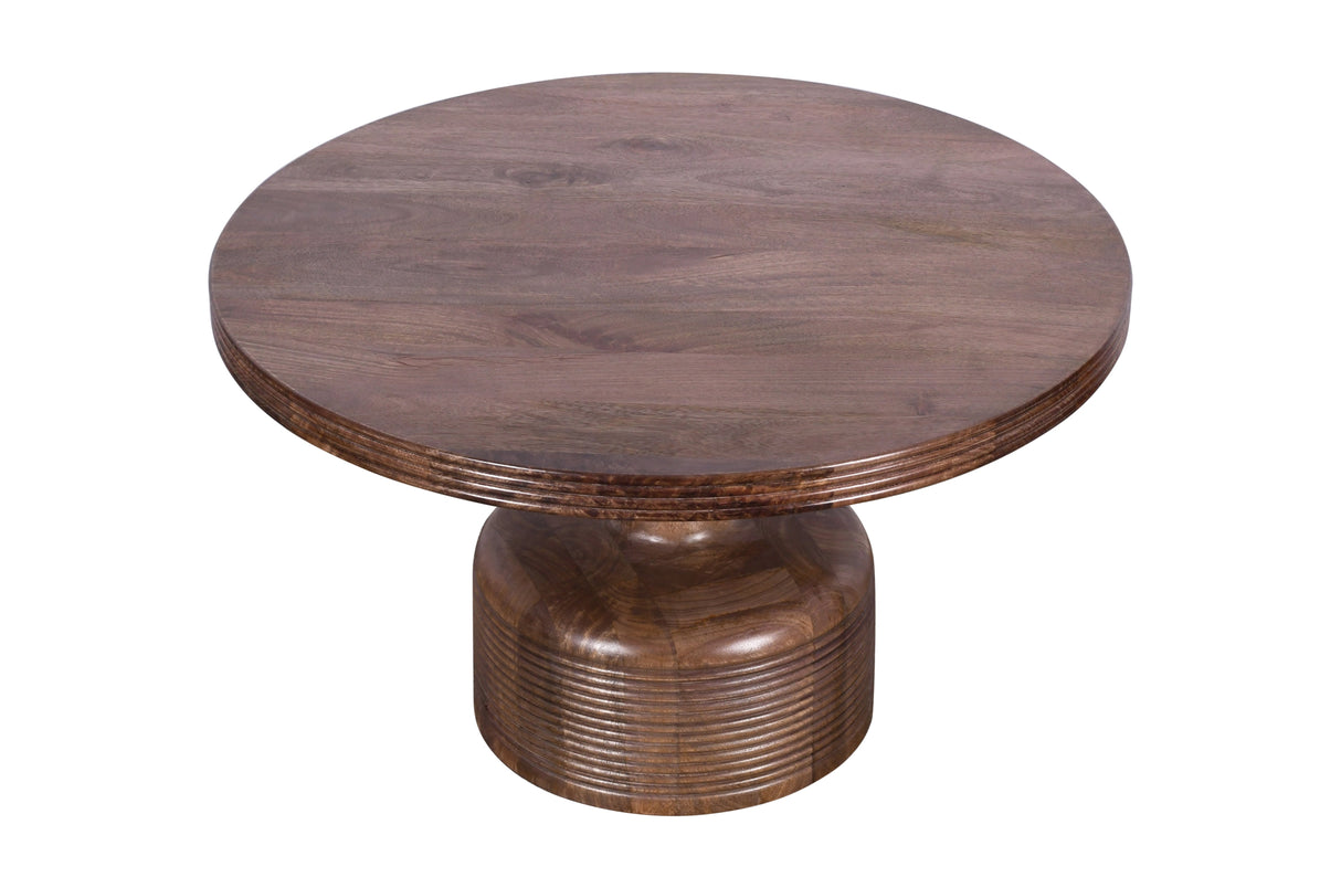 Liyana Solid Wood Round Coffee Table in Natural Tan by Modus Furniture at Eve Furniture