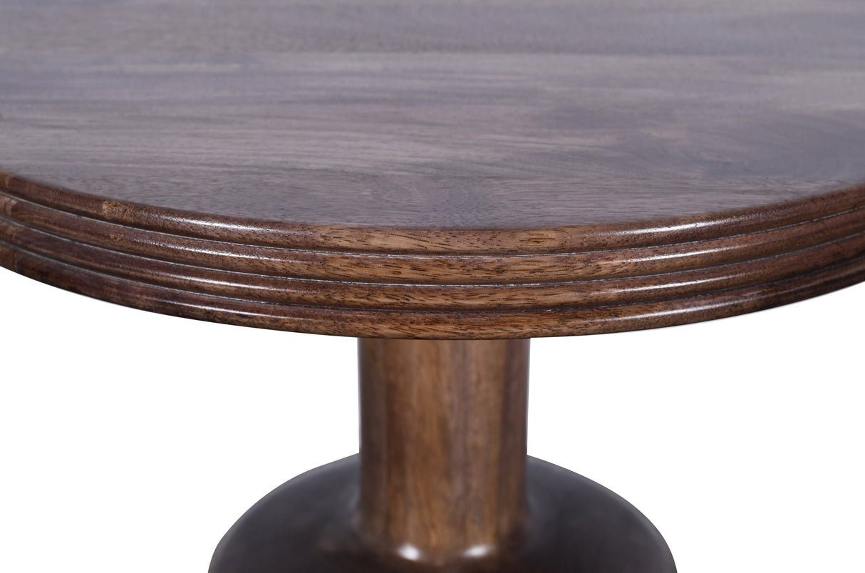 Liyana Solid Wood Round End Table in Natural Tan by Modus Furniture at Eve Furniture