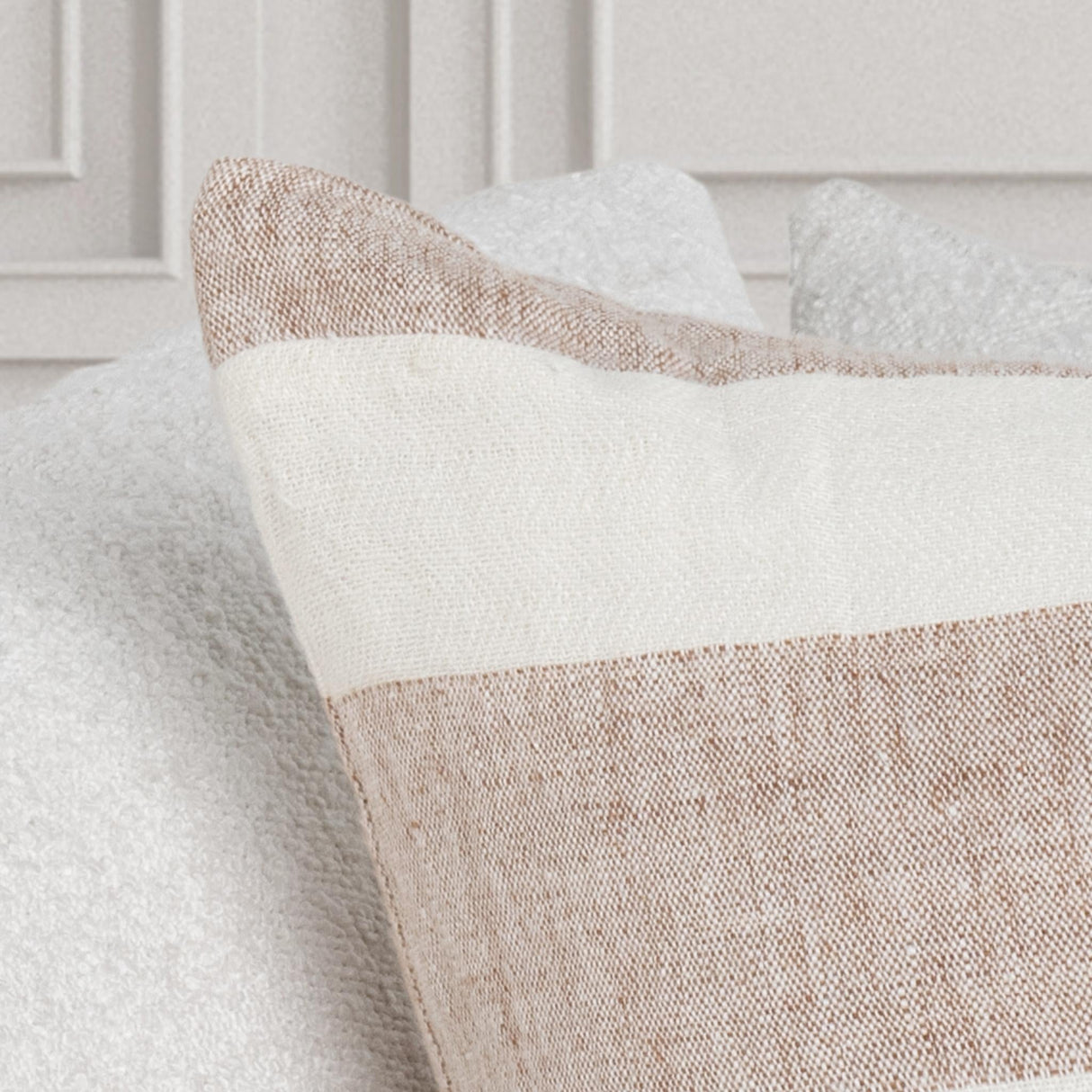 LN Eleanor Natural/Ivory 22x22 Throw Pillow (Set of 2) by Classic Home at Eve Furniture