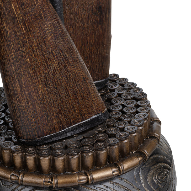 Load Ready Brown Double Barrel Floor Lamp by Crestview at Eve Furniture