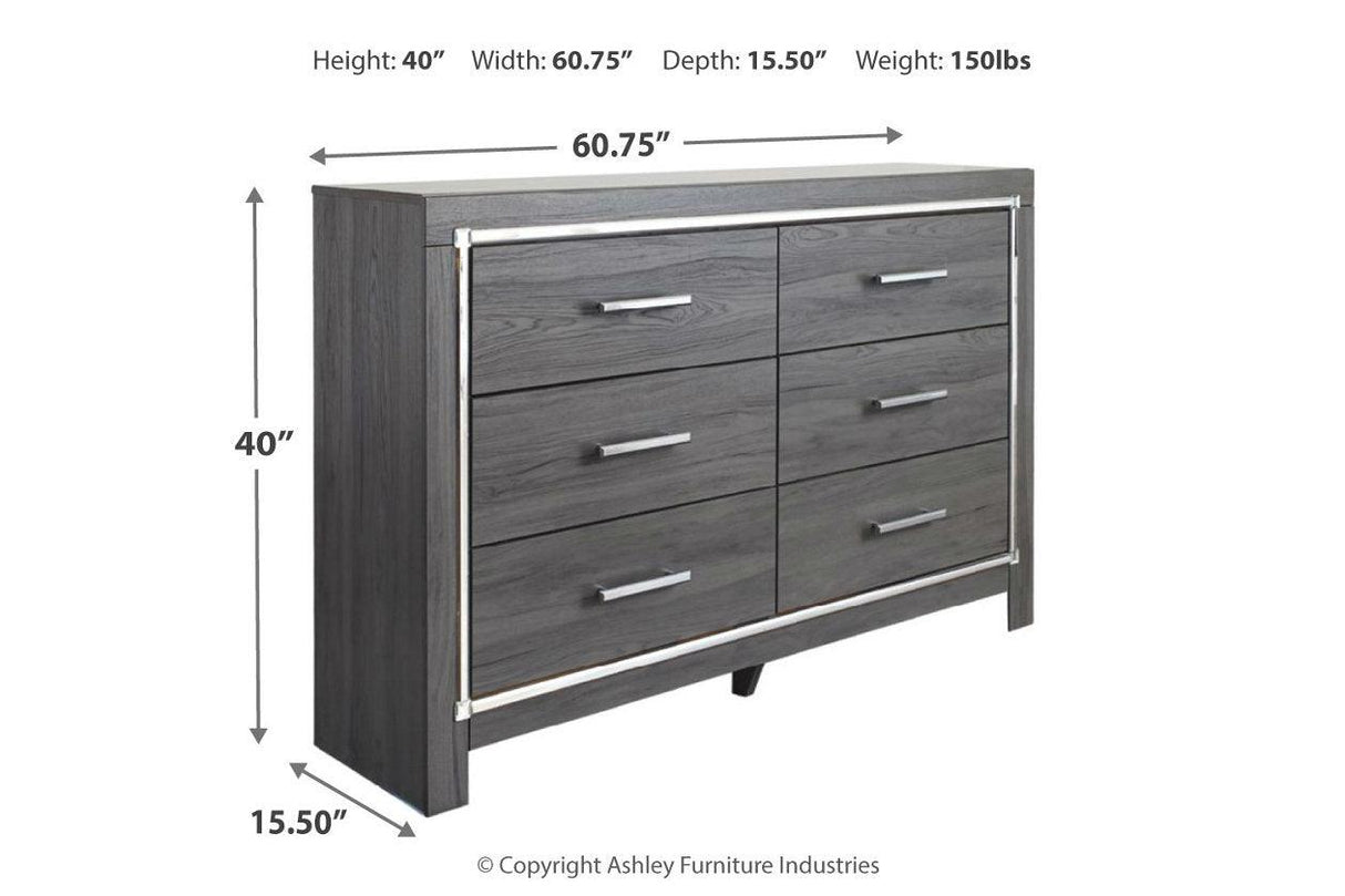 Lodanna Gray Dresser by Ashley at Eve Furniture
