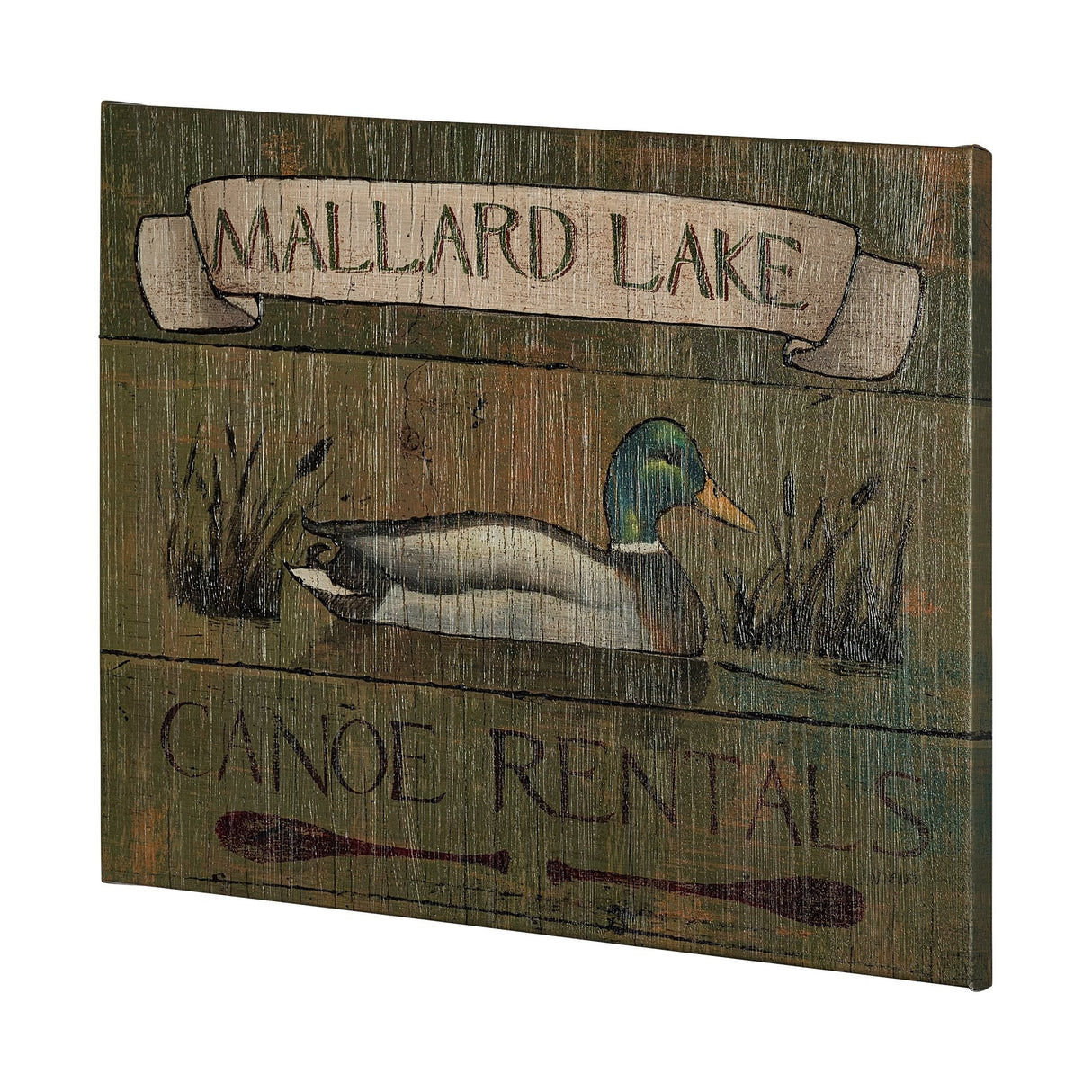 Lodge Signs IV by James Wiens a Hand Embellished Textured Canvas by Mercana at Eve Furniture
