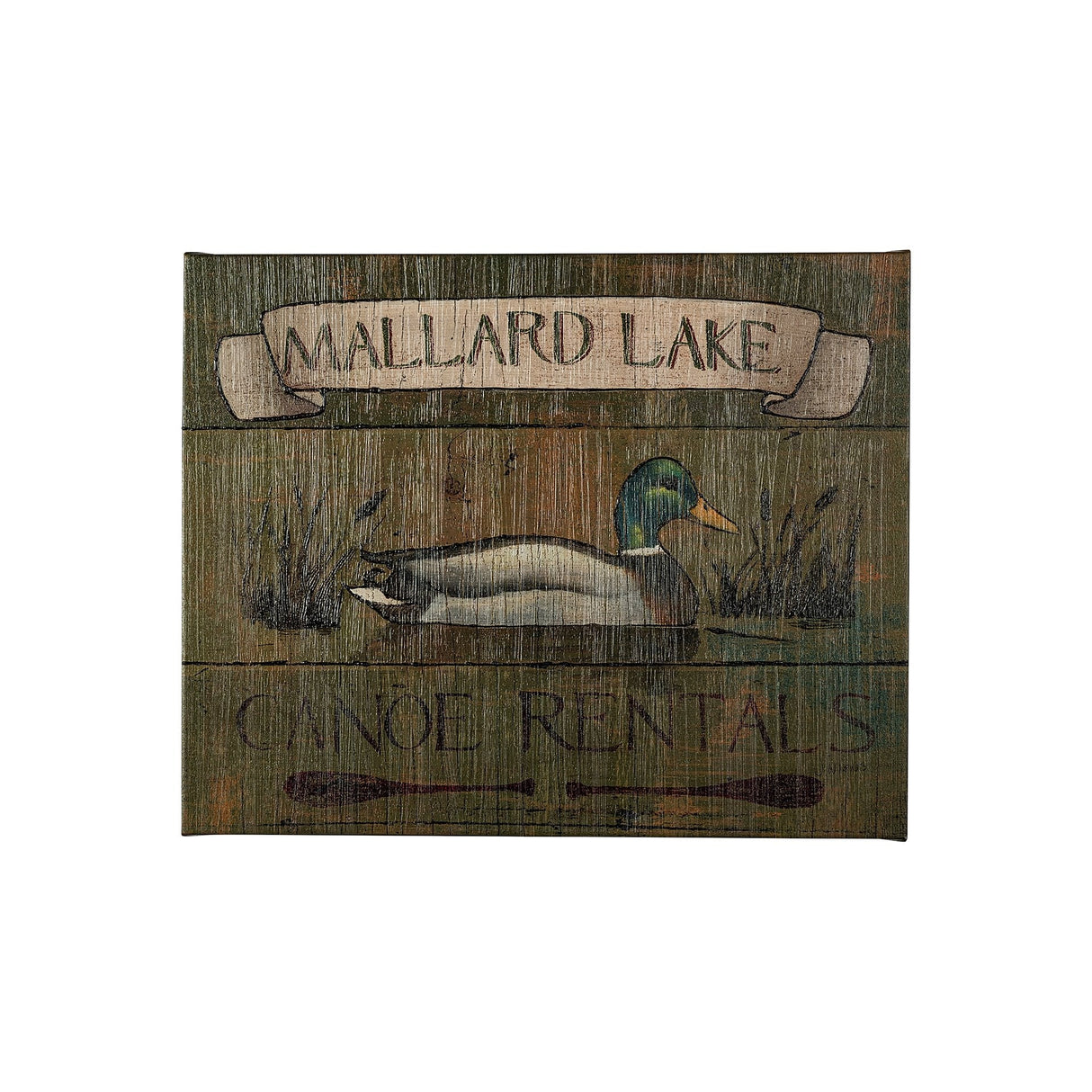 Lodge Signs IV by James Wiens a Hand Embellished Textured Canvas by Mercana at Eve Furniture