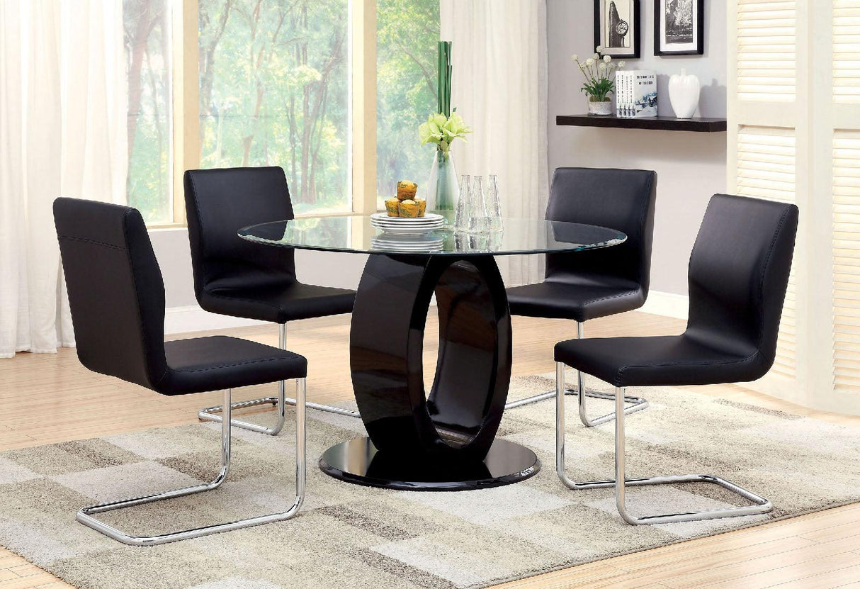 Lodia Black Dining Table by Furniture of America at Eve Furniture