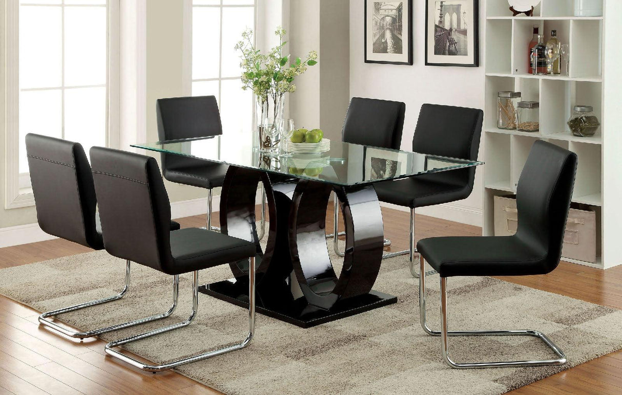 Lodia Black Dining Table by Furniture of America at Eve Furniture