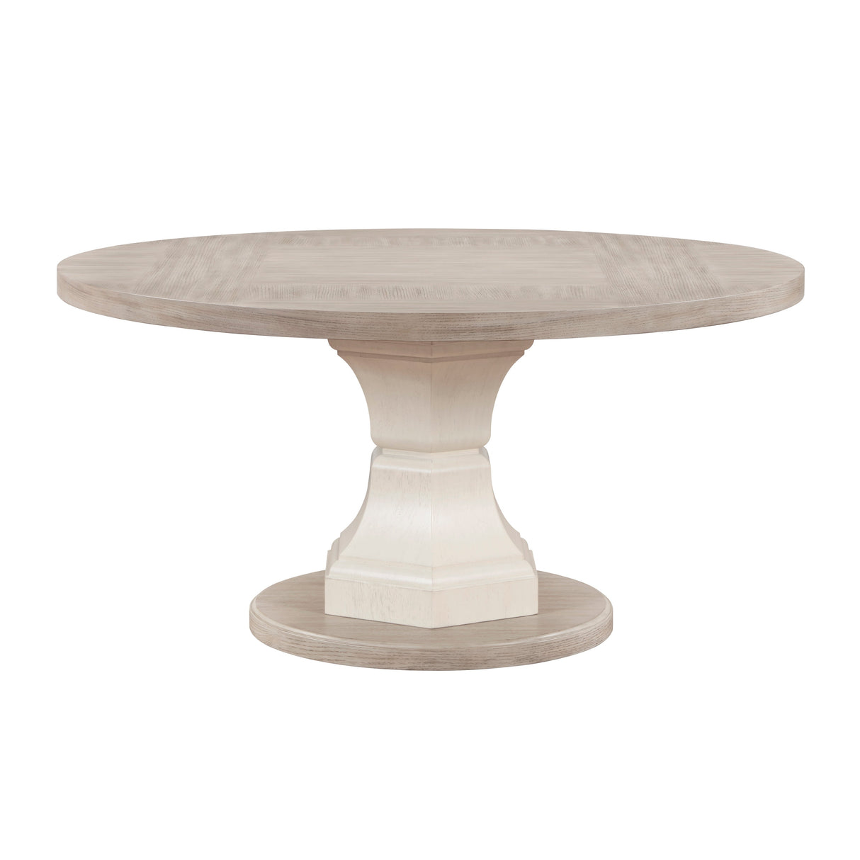 Lofton Light Gray/White Round Dining Table by Homelegance at Eve Furniture
