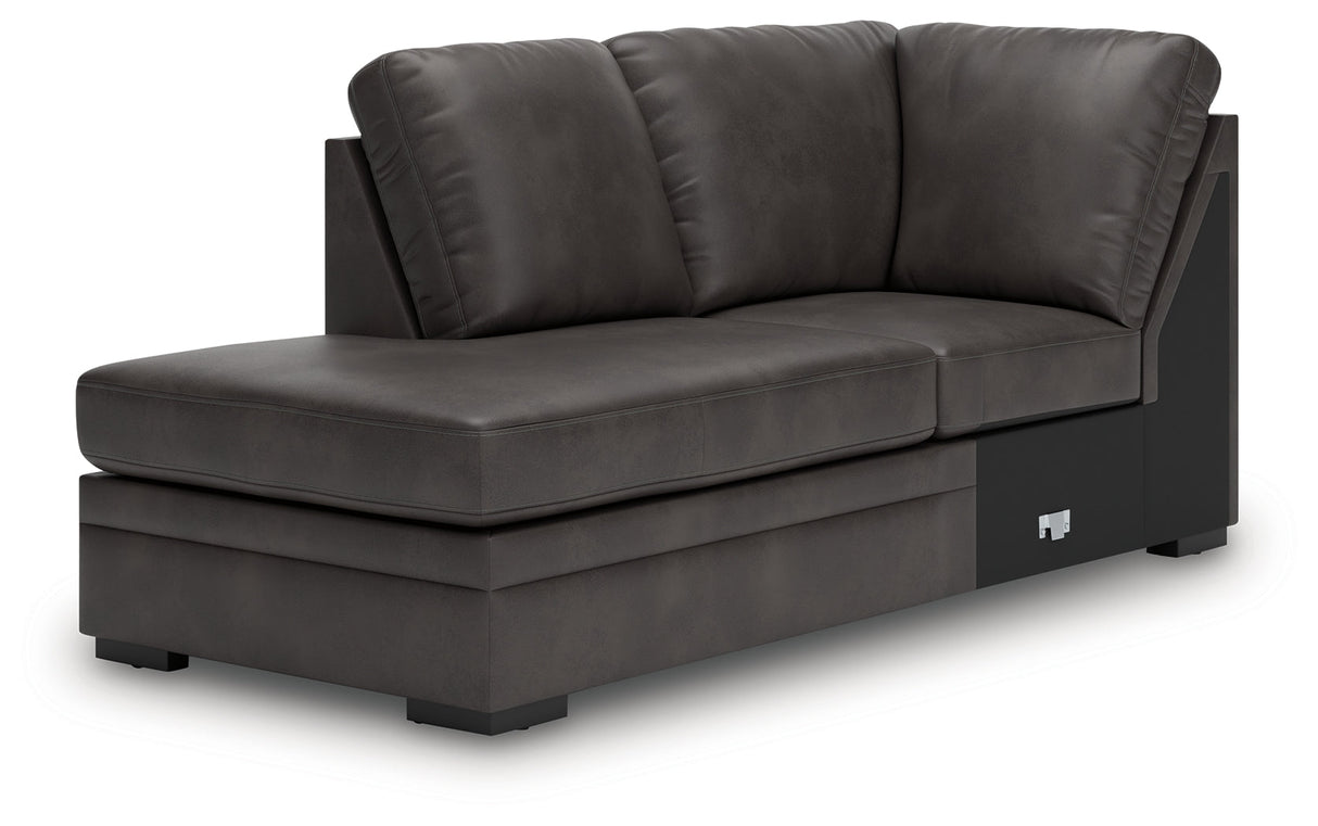 Lofton-Pike Shadow 2-Piece Left Arm Facing Chaise Sectional by Ashley at Eve Furniture