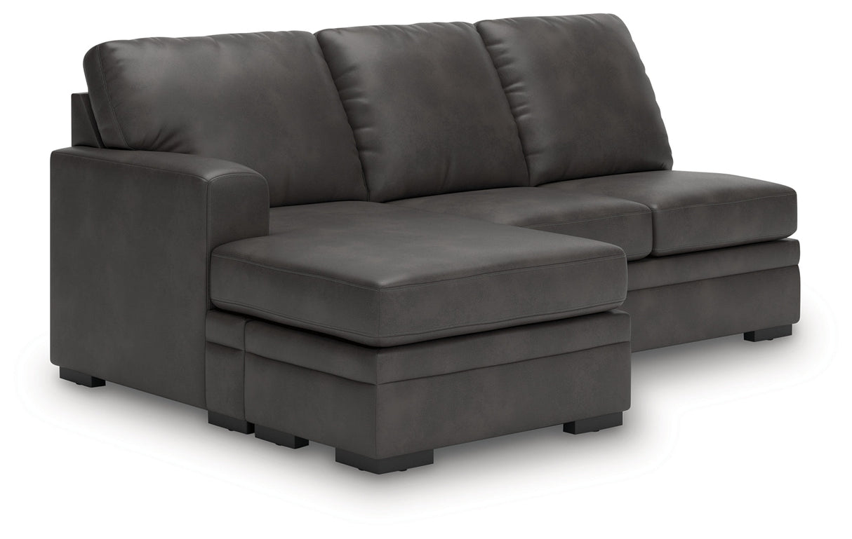 Lofton-Pike Shadow 2-Piece Right Arm Facing Chaise Sectional by Ashley at Eve Furniture