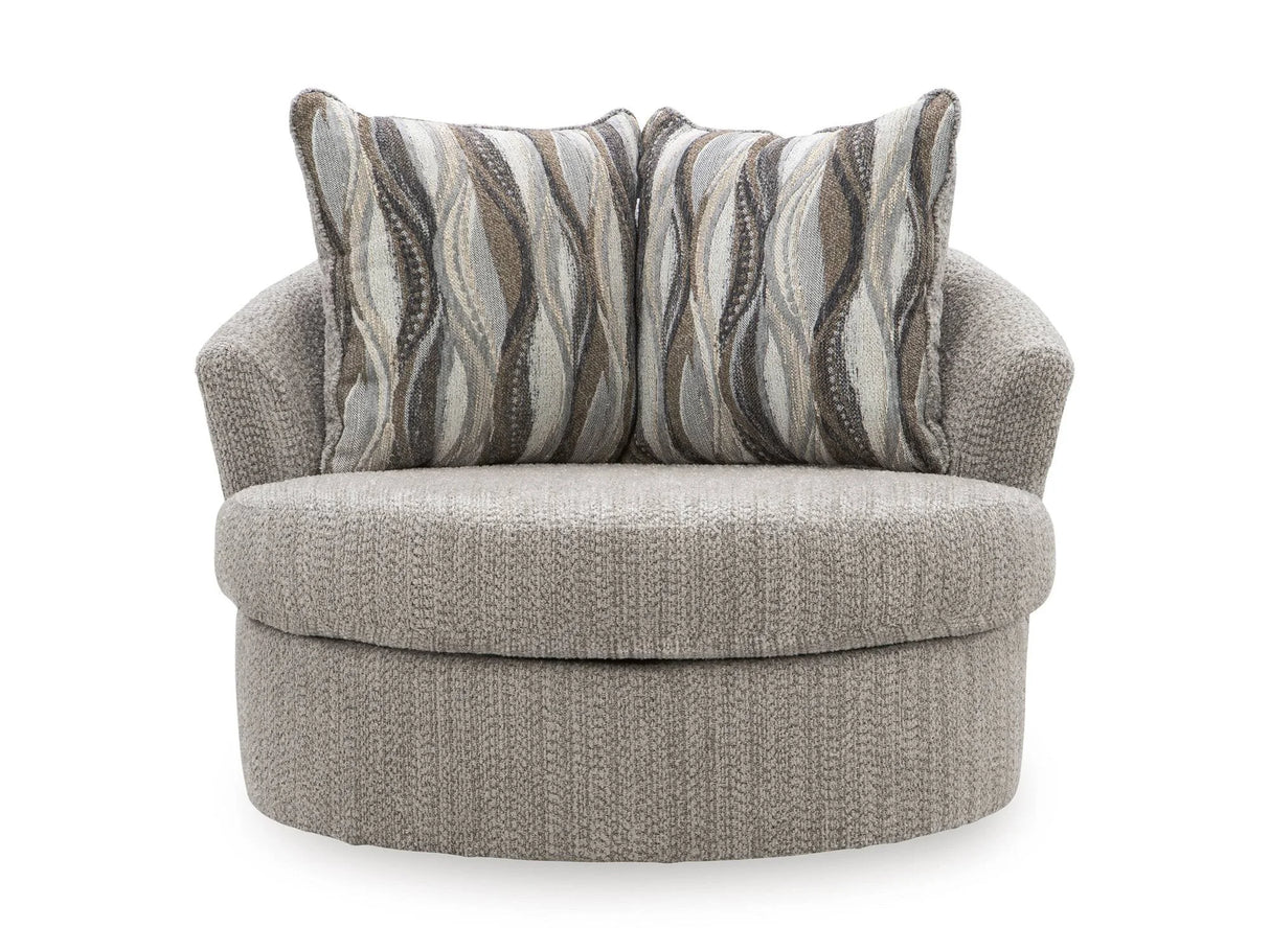 Lofwood Fossil Swivel Accent Chair by Ashley at Eve Furniture