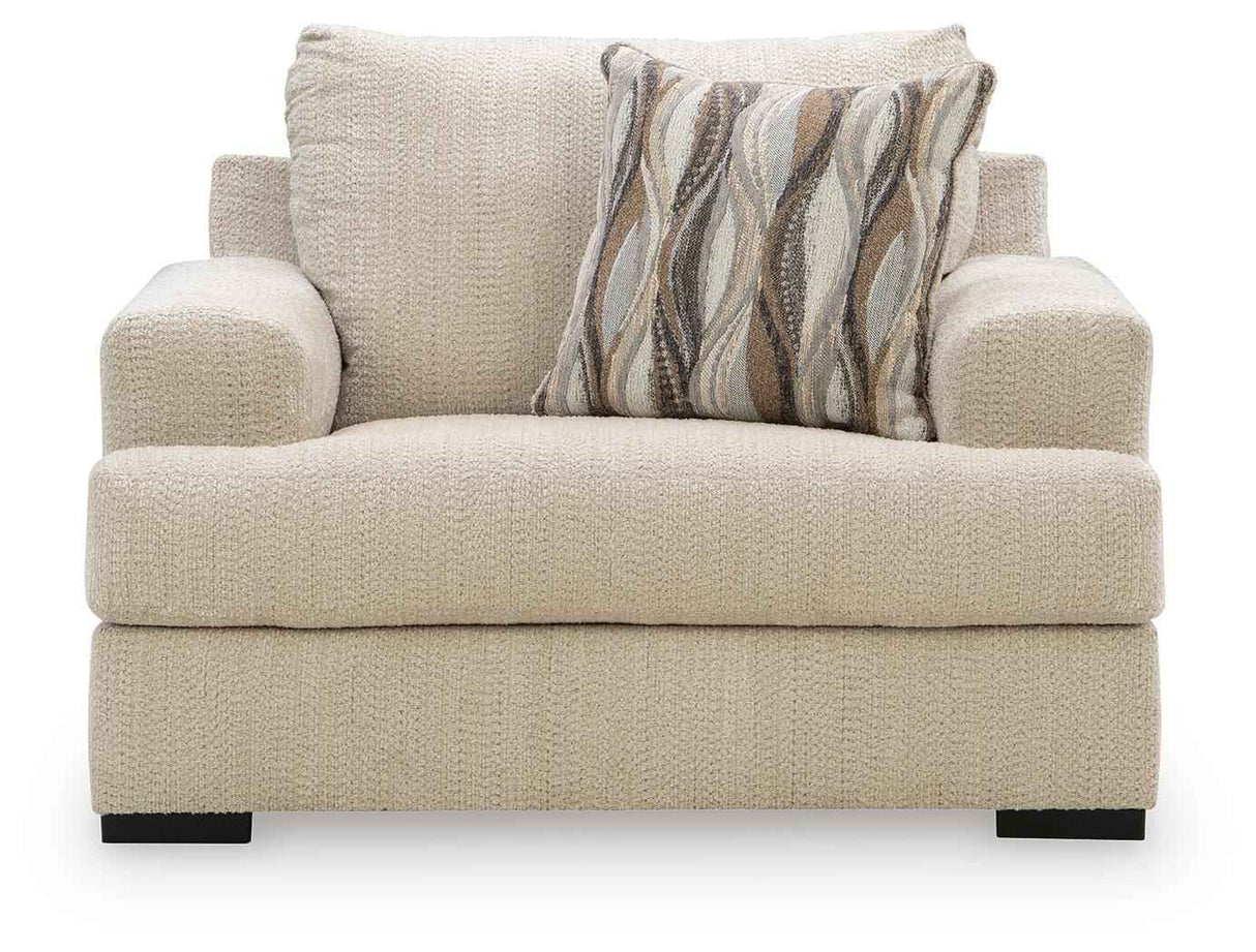 Lofwood Oatmeal Chair and a Half by Ashley at Eve Furniture