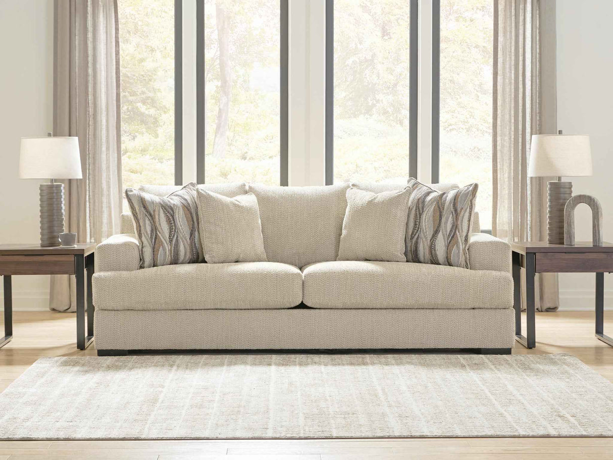 Lofwood Oatmeal Sofa by Ashley at Eve Furniture