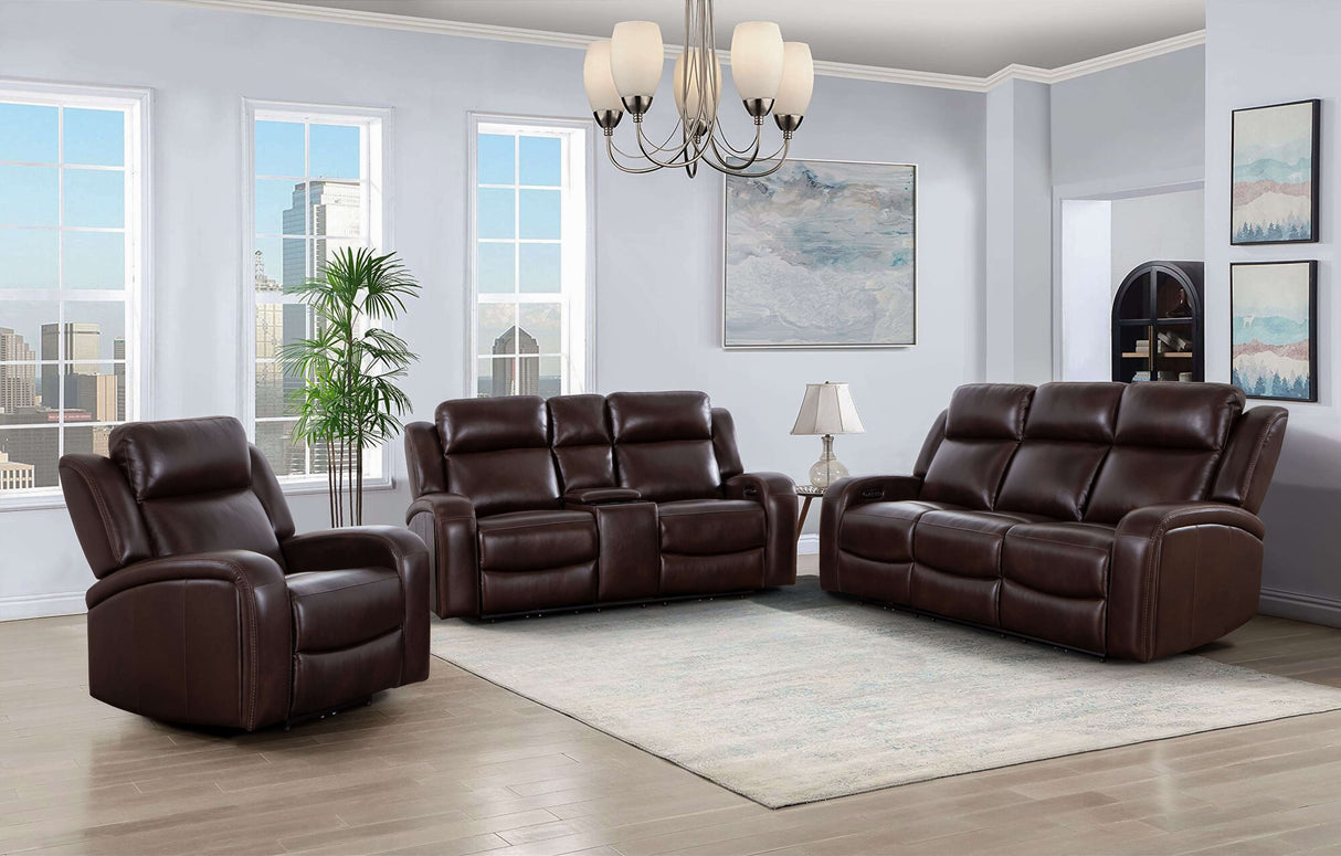 Logan Deep Brown Motion Living Room Set by Cosmos Furniture at Eve Furniture