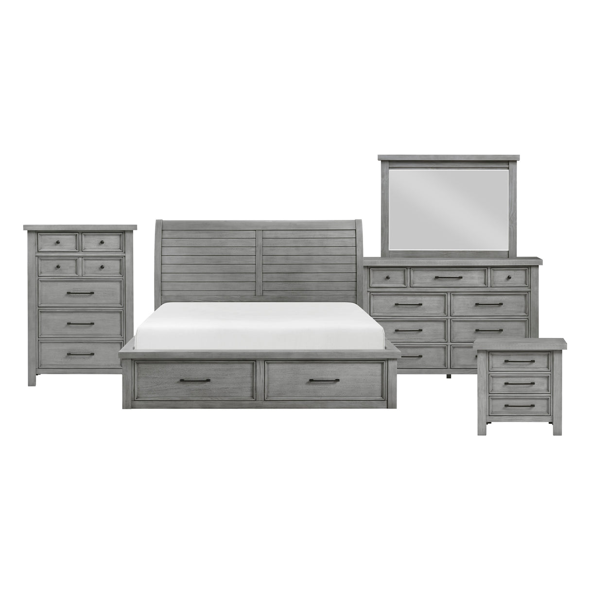 Logandale Antique Gray Wardrobe Chest by Homelegance at Eve Furniture