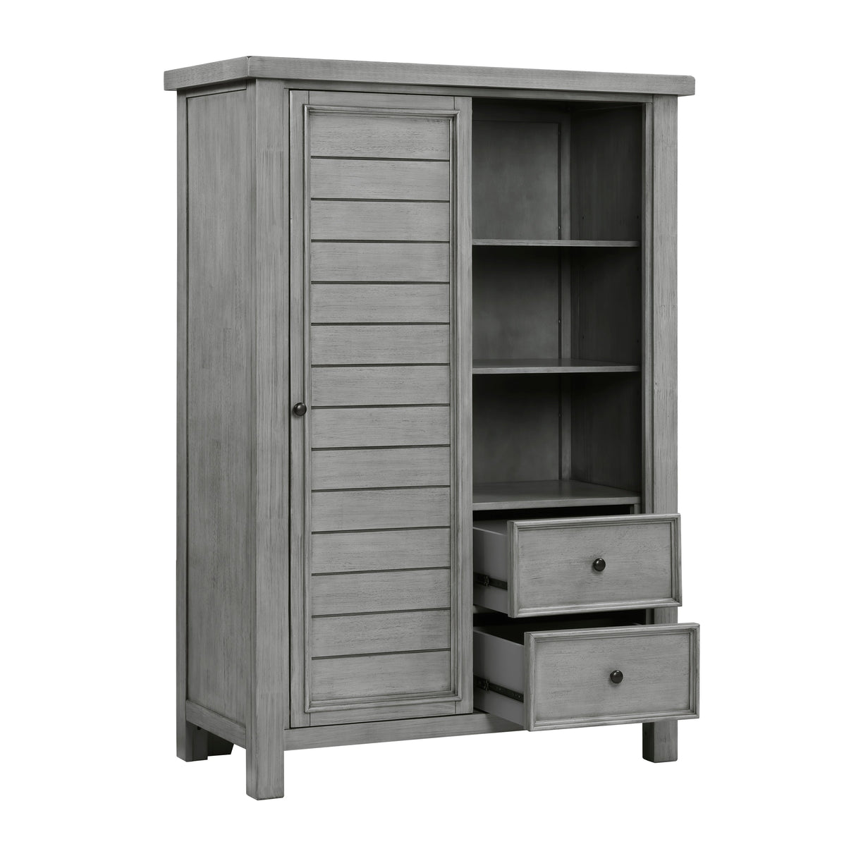 Logandale Antique Gray Wardrobe Chest by Homelegance at Eve Furniture