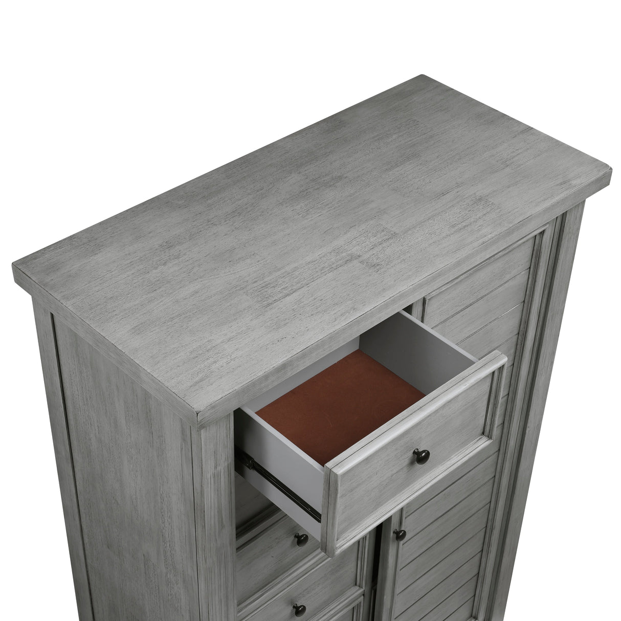 Logandale Antique Gray Wardrobe Chest by Homelegance at Eve Furniture