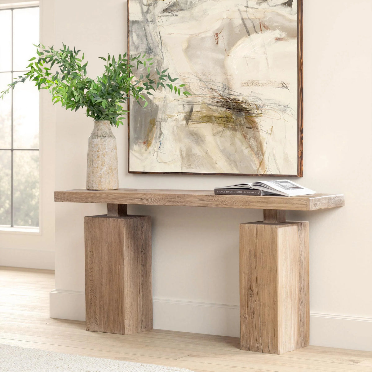 Loma Natural Sand Console Table by Classic Home at Eve Furniture