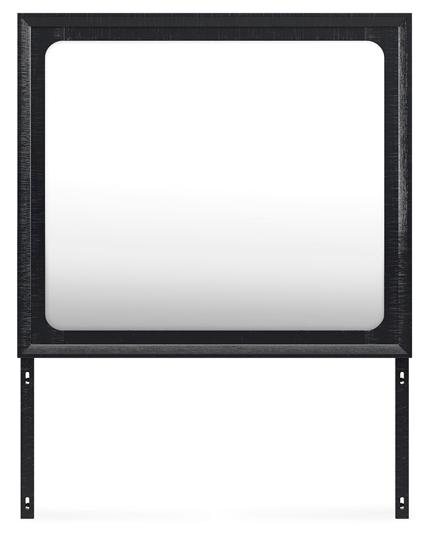 Londer Black Bedroom Mirror by Ashley at Eve Furniture